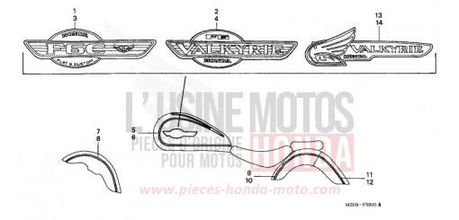 RAYURE/MARQUE (1) GL1500CV de 1997